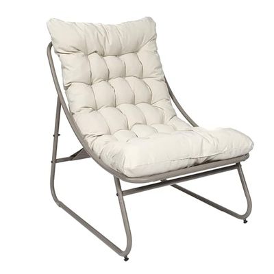 HOME DECO FACTORY, HDO0364, Comfortabele Beige Fauteuil, Elegant en Veelzijdig Ontwerp, Ideaal voor Woonkamer of Kantoor, Makkelijk te Onderhouden, Afmetingen 68x85x88 cm, Beige Kleur