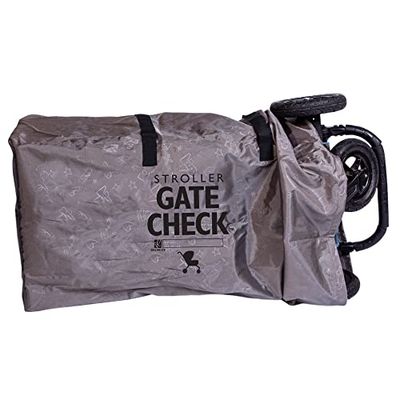 J.L. Childress Torba podróżna Deluxe Gate na pojedyncze i podwójne wózki, wytrzymała torba podróżna premium, regulowane paski na ramię, pasuje do większości wózków pojedynczych i podwójnych, szara,
