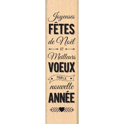 florilèges ff213049 Scrapbooking Stamps-Christmas groeten (beige, 15 x 4 x 2,5 cm