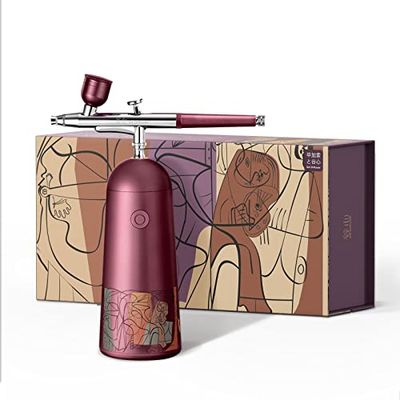 GX·Diffuser Gezichtsverzorgingsapparaat, nevel, draagbare gezichtsspuiter, vochtinbrengende essentie-invoerapparaat, gezichtsverzorgingssprayer voor rozenwater, toner printen/paars