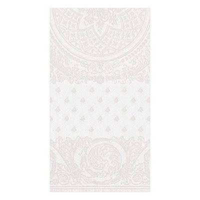 Caspari Jacquard Paper Linen Guest Towel Napkins in White - 12 Per Package