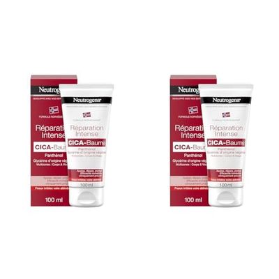 Neutrogena Crème Corps et Visage Cica Baume avec Glycérine Végétale, Réparation Intense Pour Peaux Abîmées, 100ml (Lot de 2)