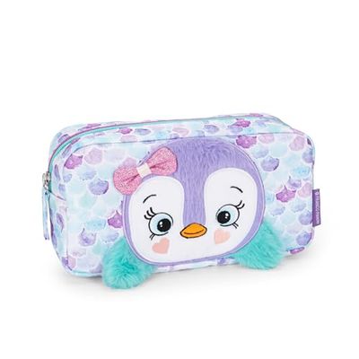 Franco Cosimo Panini MOFU MOFU, Estuche Escolar Oficial Mofu Mofu con Pingüino, Estuche Pequeño con Cremallera y Detalles Acolchados, Idea de Regalo para Niña y Niño, 22 x 5H x 12 cm
