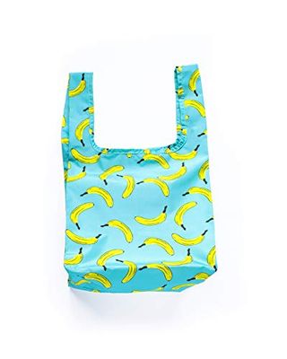 Kind Bag 𝟭𝟬𝟬% 𝗥𝗘𝗖𝗬𝗖𝗟𝗘𝗗 Reusable Shopping Mini Tote Bag | Banana | Recycled from 4 Plastic Bottles | Strong Foldable Lunch Bag Washable Sustainable Ecofriendly Grocery