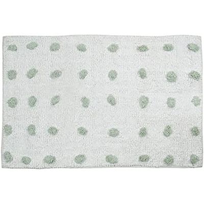MSV Tapis de Bain Coton GRANZIO 50x80cm Blanc & Gris