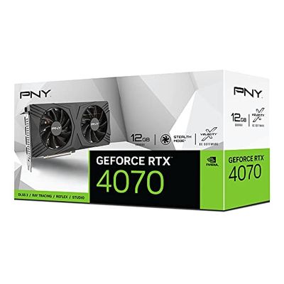 PNY Tarjeta gráfica GeForce RTX™ 4070 12GB VERTO Dual Fan DLSS 3