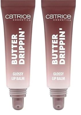 Catrice Cosmetics Bálsamo labial brillante Butter Drippin' Glossy Lip Balm, hidratar/humectar, cuidado, brillante, rociado, 10 ml (Paquete de 2)