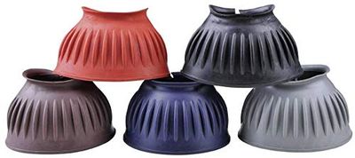 HKM 8605 Atlanta Springbel, rubberen belletjes, rubberen hoefbellen, donkerrood, S