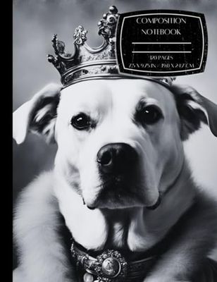 Royal Dog Vintage Style Composition Book: Pet Portrait, 120 Cream Paper Pages, College Ruled