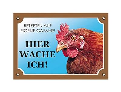 Nobby Waarschuwingsbord kip geel 12 x 3,5 cm