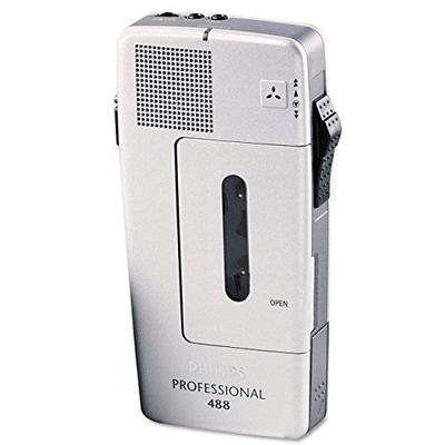 Philips 488 analógica de bolsillo Memo recargable REC/BATT Audible Warning Ref LFH0488-00