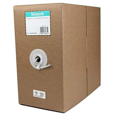 StarTech.com Matassa di Cavo Ethernet Cat5e sfuso - Bobina Cavo di rete 305m - Classificato CMR - Grigio - Conforme a TAA