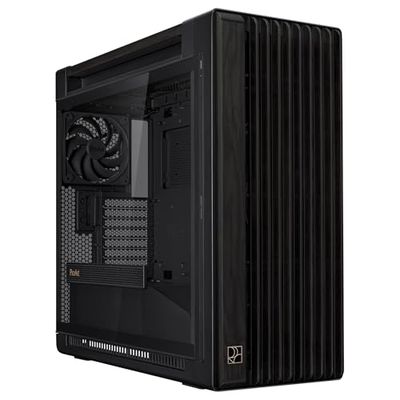 ASUS ProArt PA602 Wood Edition Tempered Glass, Chasis para Ordenador E-ATX (Panel Lateral de Cristal Templado, Dos Ventiladores de 200 x 38 mm, radiador de 420 mm, USB Tipo-C, Indicador de Polvo IR)