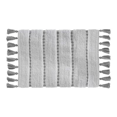 Five Tapis Salle DE Bain Coton Pompon 50X75 cm (Gris)