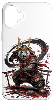 Japanese Style Art Samurai Panda Bear Pandas Case for iPhone 16 Plus