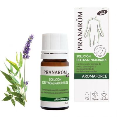 PRANARÔM - Aromaforce - Solución Defensas Naturales - Sinergia de Aceites Esenciales 100% Bio - Mantenimiento de la Inmunidad - 5 ml