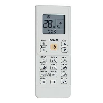 Universele vervangende airconditioning afstandsbediening/compatibel met Alpin, DAIKIN, ELECTROLUX, FUJITSU, Hyundai, Mitsubishi, PANASONIC, Samsung, Toshiba, York + andere modellen / airconditioning afstandsbediening