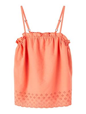 NAME IT Girl's NKFFIONA Short Strap NOOS Top, koraal, 146/152, koraalrood, 146/152 cm