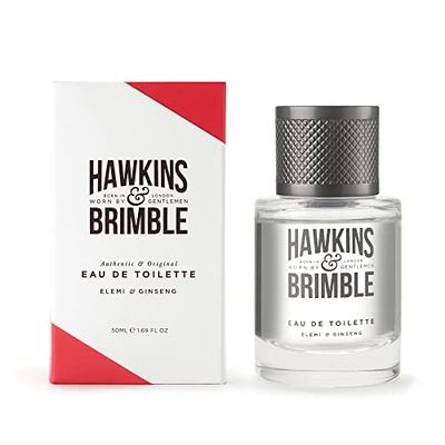 Hawkins & Brimble - Men's Eau De Toilette Spray, 50ml - Long Lasting Mens Fragrance Spray for Every Occasion - Elemi & Ginseng, Gentle Blend of Rose & Coffee Signature Scent for Him