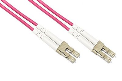 Câble Fibre Optique multimode LSZH Duplex OM4 50/125, LC-LC, 30 m.