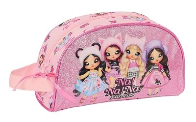 Safta NANANA Fabulous - Neceser Grande Niño, Neceser Infantil, Adaptable a Carro, Ideal para Niños de 5 a 14 Años, Cómodo y Versátil, Calidad y Resistencia, 26x16x9 cm, Color Rosa