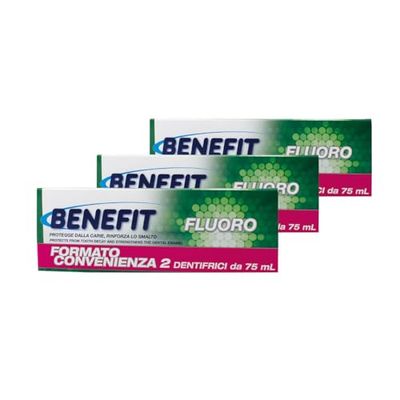 Benefit Fluor pasta do zębów chroni przed próchnicą, wzmacnia szkliwo, wygodny rozmiar 6 75ml pasty do zębów
