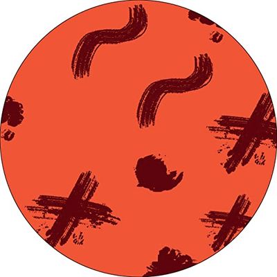 Bonateks, Ronde digitaal bedrukte muismat, antislip onderkant, voor kantoor en thuis, diameter: 22 cm