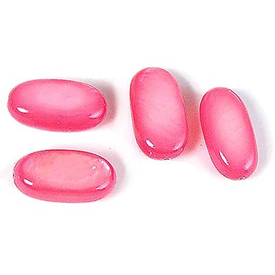 Cuenta concha de madreperla piedra brillante rojo 13x5mm. 250gr. 227u. Aprox.
