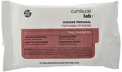 Cumlaude Lab - Lingettes nettoyantes pour l'hygiène rectale et péri priée, hypoallergénique, douce et rafraîchissante, avec de la vitamine E - 15 lingettes