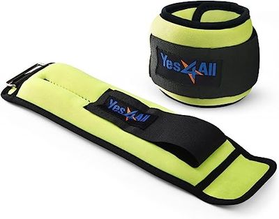 Yes4All 3ZMT Pesas para tobillos y muñecas de neopreno (0,45 kg - 4,5 kg) - Ankle Weights Set, Tobilleras con peso 2,7 KG Par = 2 x 1,35 KG