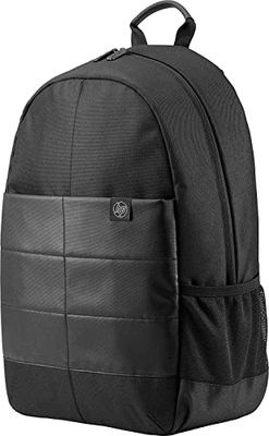 HP Classic Zaino per Laptop fino a 15,6 Pollici, Tasche Interne per Accessori, Tasca Esterna Portabottiglie, Cerniera Rinforzata, Realizzato con materiali resistenti all'acqua, Nero