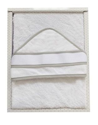 Duffi baby 0894-11 peleryna do kąpieli do haftu 100 x 100 cm, kolor szary, unisex