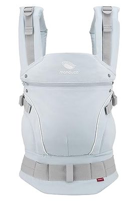 manduca FIRST Bärsele > baby- och bärsele av mjuk duk (ekologisk bomull) med ryggförlängning och ergonomiskt höftbälte för barn från 3,5 till 20 kg (monokrom arctic)