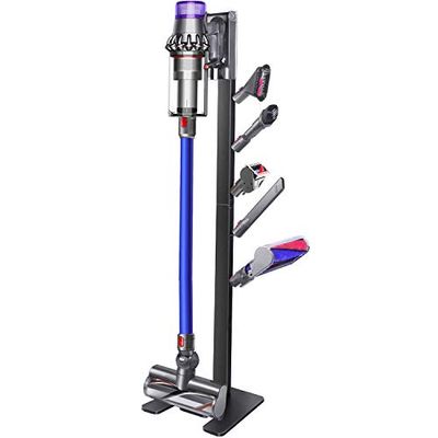 XIGOO Support de Station d'accueil pour aspirateurs sans Fil Dyson V11 V10 V8 V7 V6 et Accessoires, Support de Rangement Stable en métal, Noir brossé