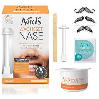 Nad's Set di depilazione per capelli nasali per uomini e donne, sicuro e senza dolore