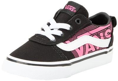 Vans Ward Slip-On Unisex kindersneakers, Glow Neon Pink/Black, 23 EU, Lichtgevend Vans Neon Roze Zwart, 23 EU