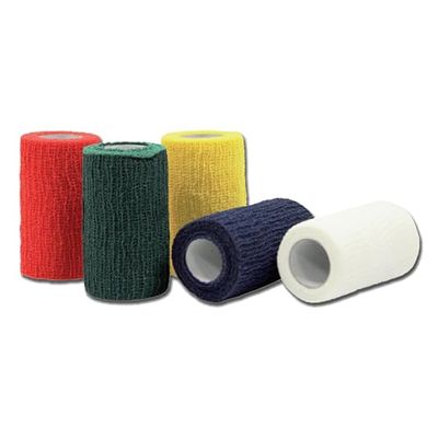 Previs - Previcoesiva XL, gekleurde coherente elastische maandverband, gemengde kleuren (rood, groen, blauw, geel, wit, 2 per kleur), afmetingen 4 m x 10 cm, verpakking van 10 stuks.