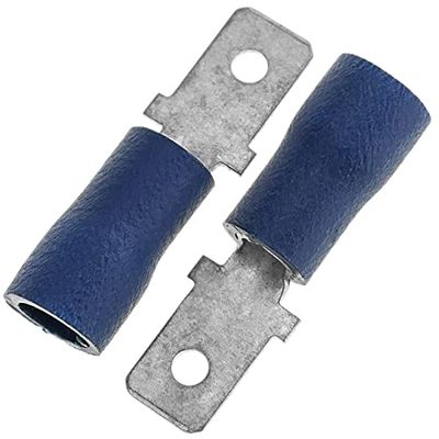 BeMatik - Terminale Faston Maschio 4.8 mm Blu Confezione da 100 unità