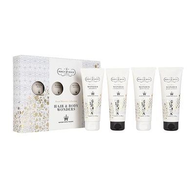 Percy & Reed Royal Blossom Hair & Body Wonders Gift Set -Wonder Shampoo, Conditioner, Body Wash & Lotion Residue-Free, Gluten-Free, Paraben-Free,Sulphate-Free, Silicone-Free, Vegan Friendly-75ml Each