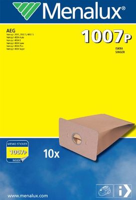 Menalux 1007P 10 Sacs Aspirateur Compatible pour AEG