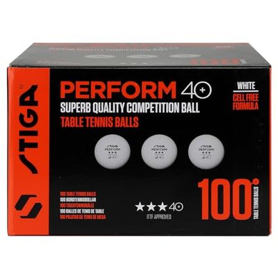 Stiga Pelotas de Tenis de Mesa Perform 40+ ABS - Paquete de 100