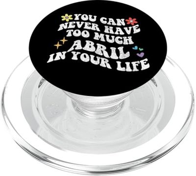 Retro Groovy que nunca puedes tener demasiado ABRIL en tu vida PopSockets PopGrip para MagSafe