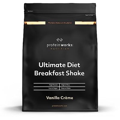 Protein Works| Batido de desayuno dietético | Crema de Vainilla | Desayuno para llevar | Alto en proteínas y bajo en azúcar | 2kg