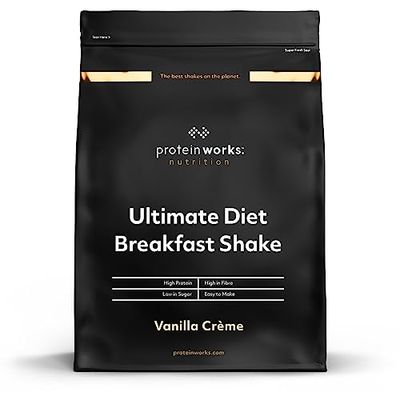 Protein Works - Ultimate Diet Breakfast Shake , Low Calorie Breakfast Shake , High Protein , Low Sugar Breakfast , 9 Servings , Vanilla Crème , 500g