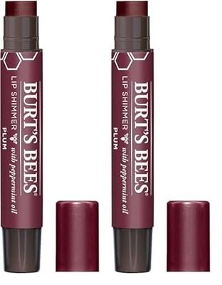 Burt's Bees I0094327 ® 100% Natural Moisturising Lip Shimmer, Plum, 1 Tube (Pack of 2)