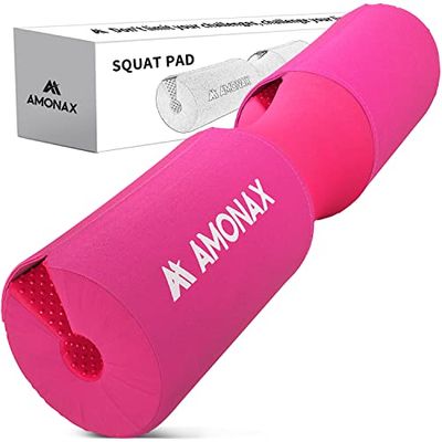 Amonax Barbell Squat Pad, Extra Dikke Schuimvulling Voor Nek- En Schouderondersteuning, Heavy Duty Gym Fitness Workout Cover Voor Vrouwen Heupstoten, Gewichtheffen En Zware Squats