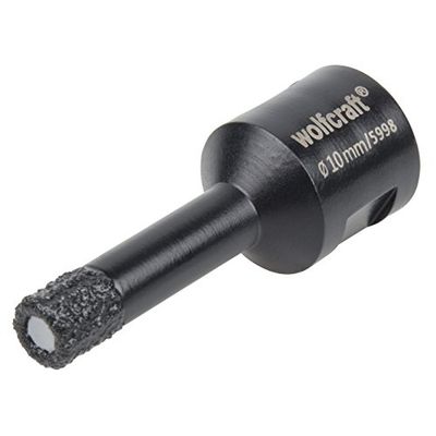 wolfcraft Broca de perfuração com diamante "Ceramic" para rebarbadoras I 5998000 I Para a instalação de fixadores de torneiras e passarelas para cabos em azulejos e azulejos