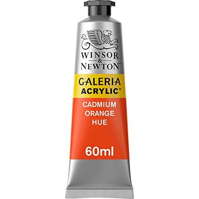 Winsor & Newton Galeria de pintura acrílica, laranja (Cadmium Orange Hue), 60 ml, 2