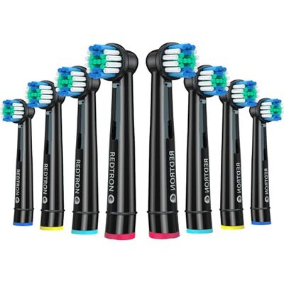 REDTRON Recambios para Cepillo de Dientes Eléctrico compatible con Oral B (8 unidades), Cabezal de cepillo de dientes Precision Clean Pro1000 Pro3000 Pro5000 Pro7000 y más
