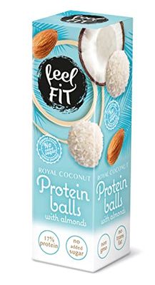 Feel FIT Pralines à la noix de coco et aux amandes, 12 sachets de 27 g chacun, sans sucre ajouté
